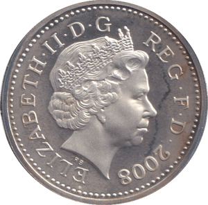 2008 SILVER PROOF GOLD PLATED £1 - £1 Silver Proof - Cambridgeshire Coins