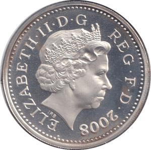 2008 SILVER PROOF GOLD PLATED £1 - £1 Silver Proof - Cambridgeshire Coins