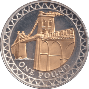 2008 SILVER PROOF GOLD PLATED £1 - £1 Silver Proof - Cambridgeshire Coins