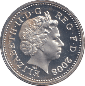 2008 SILVER PROOF GOLD PLATED £1 - £1 Silver Proof - Cambridgeshire Coins