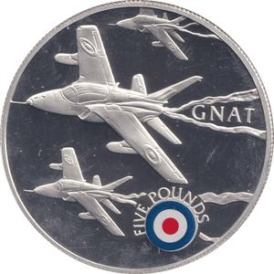 2008 SILVER PROOF HISTORY OF THE RAF FIVE POUNDS ST HELENA GNAT - SILVER WORLD COINS - Cambridgeshire Coins