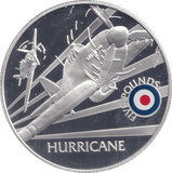 2008 SILVER PROOF HISTORY OF THE RAF FIVE POUNDS ST HELENA HURRICANE - SILVER WORLD COINS - Cambridgeshire Coins