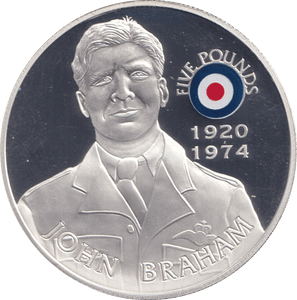 2008 SILVER PROOF HISTORY OF THE RAF FIVE POUNDS ST HELENA JOHN BRAHAM - SILVER WORLD COINS - Cambridgeshire Coins