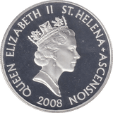2008 SILVER PROOF HISTORY OF THE RAF FIVE POUNDS ST HELENA LORD CHESHIRE - SILVER WORLD COINS - Cambridgeshire Coins