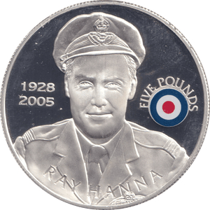 2008 SILVER PROOF HISTORY OF THE RAF FIVE POUNDS ST HELENA RAY HANNA - SILVER WORLD COINS - Cambridgeshire Coins