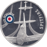 2008 SILVER PROOF HISTORY OF THE RAF FIVE POUNDS ST HELENA SPITFIRE - SILVER WORLD COINS - Cambridgeshire Coins