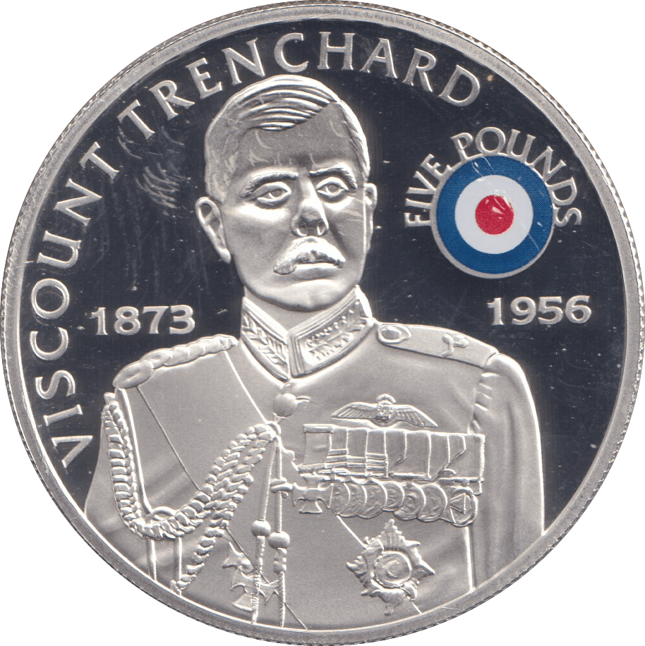2008 SILVER PROOF HISTORY OF THE RAF FIVE POUNDS ST HELENA VISCOUNT TRENCHARD - SILVER WORLD COINS - Cambridgeshire Coins