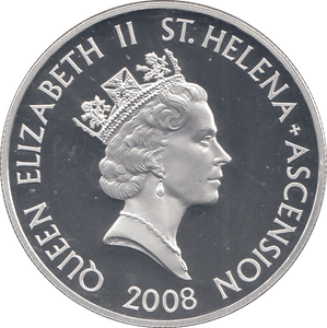 2008 SILVER PROOF HISTORY OF THE RAF FIVE POUNDS ST HELENA - SILVER WORLD COINS - Cambridgeshire Coins