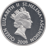 2008 SILVER PROOF HISTORY OF THE RAF FIVE POUNDS ST HELENA - SILVER WORLD COINS - Cambridgeshire Coins