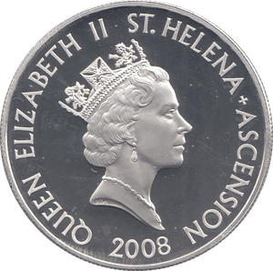 2008 SILVER PROOF HISTORY OF THE RAF FIVE POUNDS ST HELENA - SILVER WORLD COINS - Cambridgeshire Coins