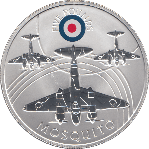 2008 SILVER PROOF HISTORY OF THE RAF FIVE POUNDS ST HELENA - SILVER WORLD COINS - Cambridgeshire Coins