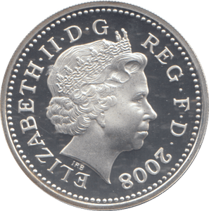 2008 SILVER PROOF ONE POUND COIN - WORLD COINS - Cambridgeshire Coins