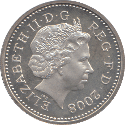 2008 SILVER PROOF ONE POUND COIN - WORLD COINS - Cambridgeshire Coins