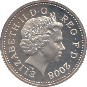 2008 SILVER PROOF ONE POUND COIN - WORLD COINS - Cambridgeshire Coins
