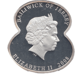 2008 SILVER PROOF POPPY SHAPED 5 POUNDS - WORLD COINS - Cambridgeshire Coins