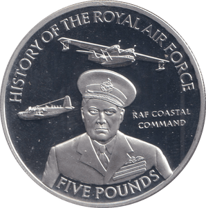 2008 SILVER PROOF RAF COMMAND FIVE POUNDS JERSEY - SILVER WORLD COINS - Cambridgeshire Coins