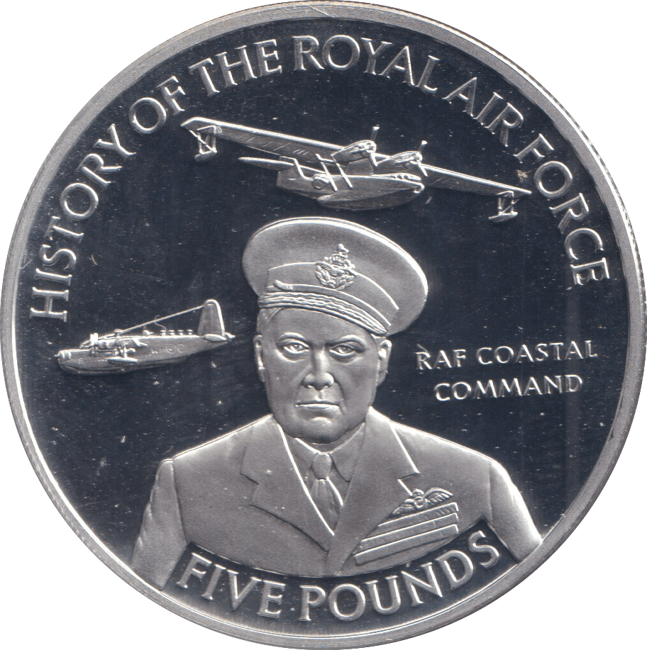 2008 SILVER PROOF RAF COMMAND FIVE POUNDS JERSEY - SILVER WORLD COINS - Cambridgeshire Coins