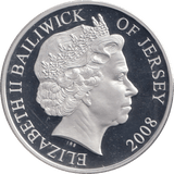 2008 SILVER PROOF R.J. MITCHELL FIVE POUNDS JERSEY - SILVER WORLD COINS - Cambridgeshire Coins