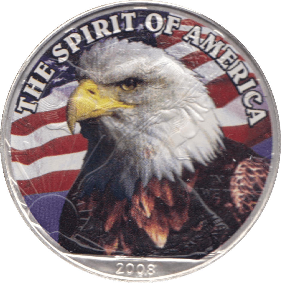 2008 SILVER PROOF THEMED LIBERTY DOLLAR USA - SILVER WORLD COINS - Cambridgeshire Coins