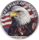 2008 SILVER PROOF THEMED LIBERTY DOLLAR USA - SILVER WORLD COINS - Cambridgeshire Coins