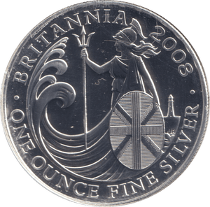 2008 SILVER PROOF TWO POUNDS BRITANNIA - SILVER WORLD COINS - Cambridgeshire Coins