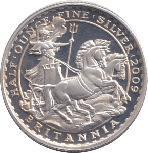 2009 1/2OZ BRITANNIA ONE POUND COIN - SILVER BRITANNIA - Cambridgeshire Coins
