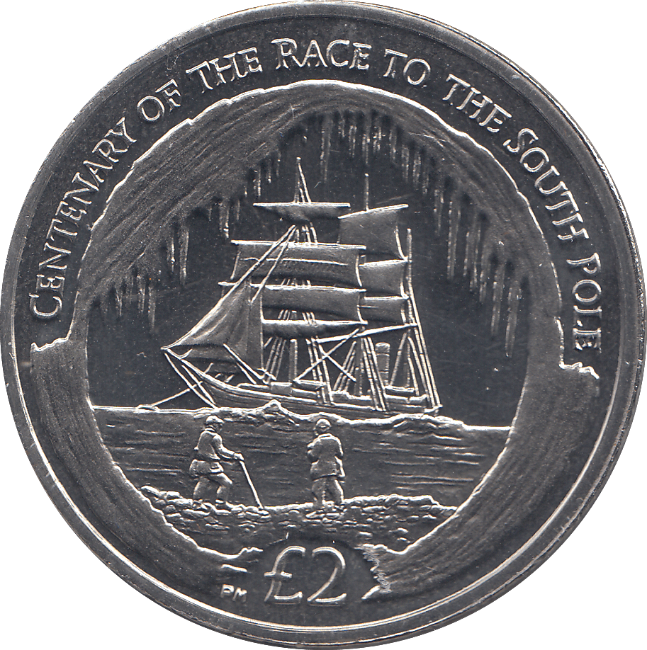 2009 2 POUND CENTURY OF THE RACE TO THE SOUTH POLE ( BU ) - WORLD COINS - Cambridgeshire Coins