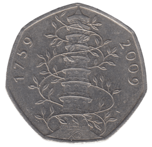 2009 50P KEW GARDEN A3 - 50P CIRCULATED - Cambridgeshire Coins