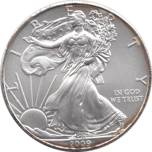 2009 AMERICAN EAGLE SILVER DOLLAR 1 OZ FINE SILVER - WORLD COINS - Cambridgeshire Coins