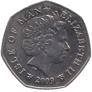 2009 BRILLIANT UNCIRCULATED TT FIFTY PENCE ISLE OF MAN - WORLD COINS - Cambridgeshire Coins