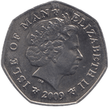 2009 BRILLIANT UNCIRCULATED TT FIFTY PENCE ISLE OF MAN - WORLD COINS - Cambridgeshire Coins