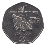 2009 BRILLIANT UNCIRCULATED TT FIFTY PENCE ISLE OF MAN - WORLD COINS - Cambridgeshire Coins