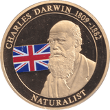 2009 CHARLES DARWIN MEDALLION THE GREATEST BRITONS - MEDALS & MEDALLIONS - Cambridgeshire Coins