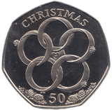 2009 CHRISTMAS 50P FIVE GOLD RINGS ISLE OF MAN ( BUNC ) - 50P REGIONAL ISSUES - Cambridgeshire Coins
