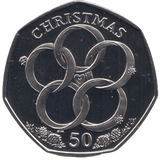 2009 CHRISTMAS 50P FIVE GOLD RINGS ISLE OF MAN ( PROOF ) - 50P CHRISTMAS COINS - Cambridgeshire Coins