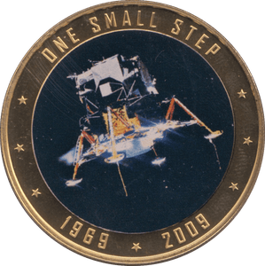 2009 COOK ISLANDS $1 COMMEMORATIVE COIN MOON LANDING - WORLD COINS - Cambridgeshire Coins