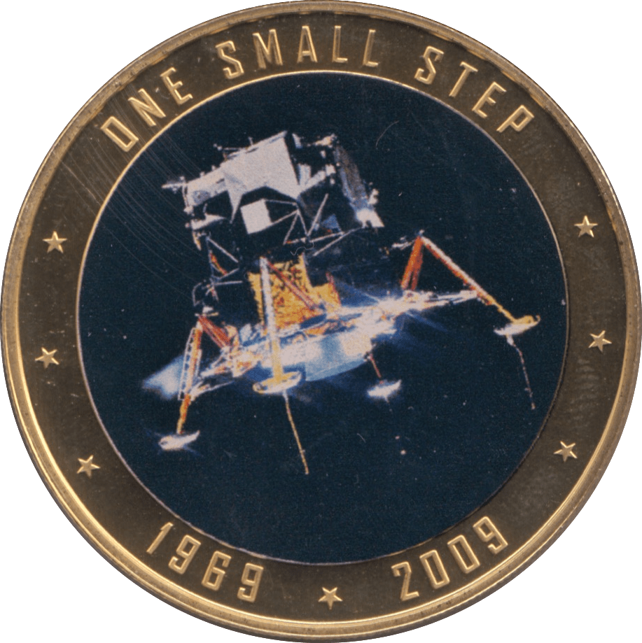2009 COOK ISLANDS $1 COMMEMORATIVE COIN MOON LANDING - WORLD COINS - Cambridgeshire Coins