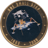 2009 COOK ISLANDS $1 COMMEMORATIVE COIN MOON LANDING - WORLD COINS - Cambridgeshire Coins