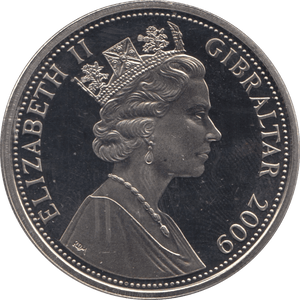 2009 CROWN GIBRALTAR - WORLD COINS - Cambridgeshire Coins