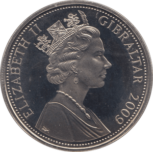 2009 CROWN GIBRALTAR - WORLD COINS - Cambridgeshire Coins