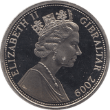 2009 CROWN GIBRALTAR - WORLD COINS - Cambridgeshire Coins