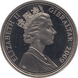 2009 CROWN GIBRALTAR - WORLD COINS - Cambridgeshire Coins