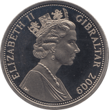 2009 CROWN GIBRALTAR - WORLD COINS - Cambridgeshire Coins