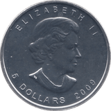 2009 FINE SILVER MAPLE FIVE DOLLAR CANADA - SILVER WORLD COINS - Cambridgeshire Coins