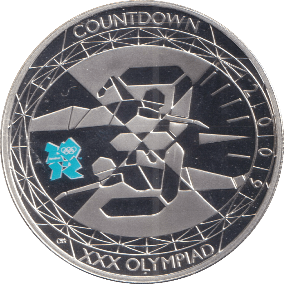 2009 FIVE POUNDS COUNTDOWN TO OLYMPICS - SILVER WORLD COINS - Cambridgeshire Coins