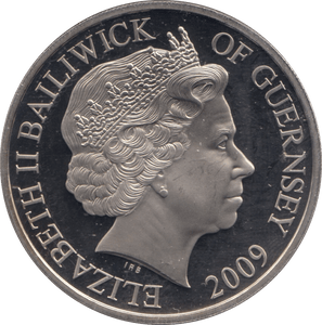2009 FIVE POUNDS GUERNSEY - WORLD COINS - Cambridgeshire Coins