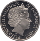 2009 FIVE POUNDS GUERNSEY - WORLD COINS - Cambridgeshire Coins