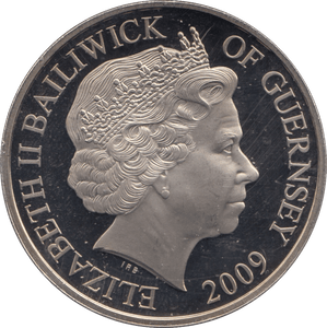 2009 FIVE POUNDS GUERNSEY - WORLD COINS - Cambridgeshire Coins