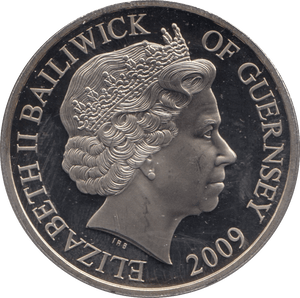 2009 FIVE POUNDS GUERNSEY - WORLD COINS - Cambridgeshire Coins