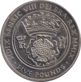 2009 FIVE POUNDS HENRY VIII - WORLD COINS - Cambridgeshire Coins